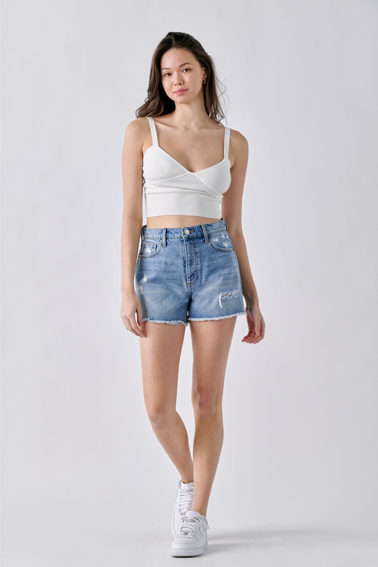 The Easy High Rise Mom Shorts